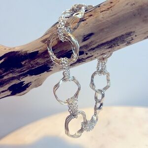 Sterling Silver Multi Loop Bracelet Vintage